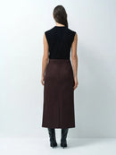 Laney Suedette Skirt - Mocha Brown