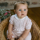 Jersey Romper with Yoke - Pale Pink