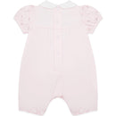 Jersey Romper with Yoke - Pale Pink