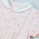 Jersey Romper with Yoke - Pale Pink