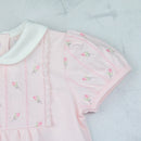 Jersey Romper with Yoke - Pale Pink