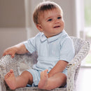 Leon Smart Romper - Pale Blue