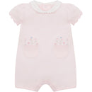 Louise Stretch Jersey Romper - Pale Pink