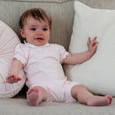 Louise Stretch Jersey Romper - Pale Pink