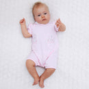 Louise Stretch Jersey Romper - Pale Pink