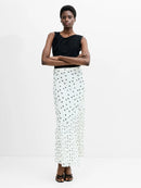 Valeria Emina Chiffon Polka Skirt - Porcelain Cream/black