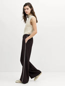 Suting Wide Leg Trouser - Moch Brwn/porc Crm