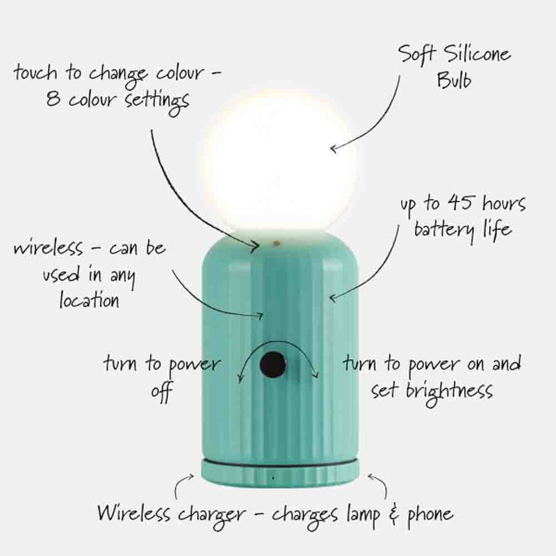 Wireless Lamp & Charger - Mint