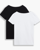 2 Pack Round Neck Tee - White