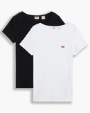 2 Pack Round Neck Tee - White