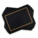 Classic Black Placemats - Set of 6