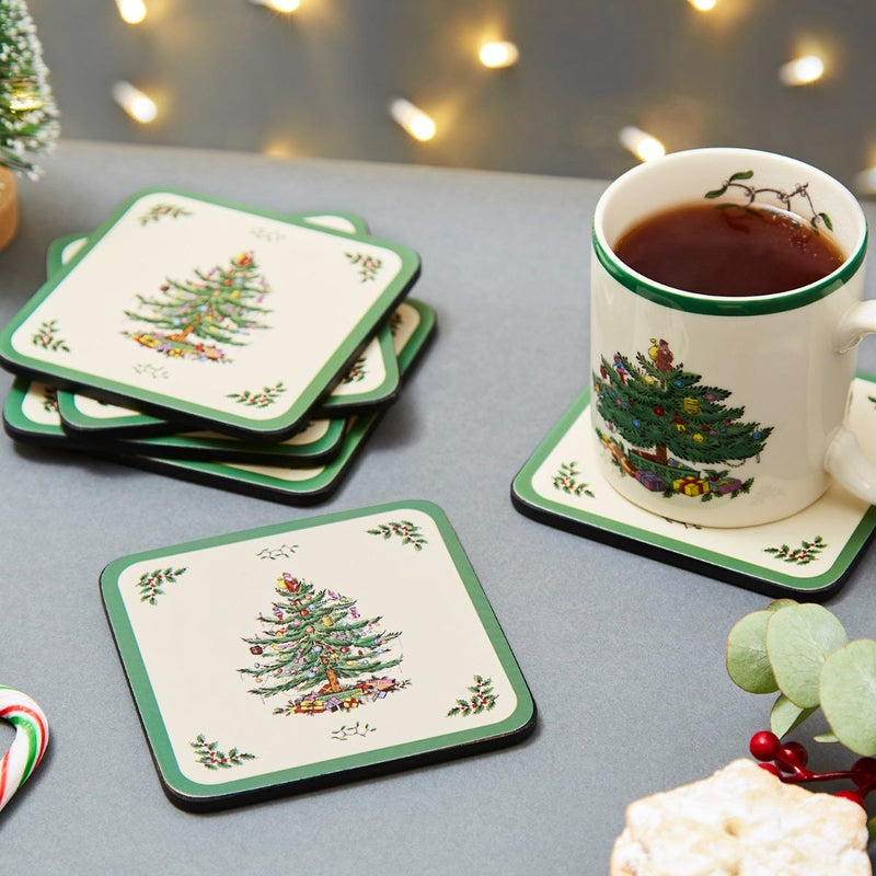 Christmas Tree Coasters - Set of 6