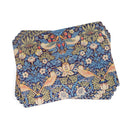 Strawberry Thief Set of 4 Large Placemats - Blue