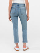 Stretch Cigarette Ankle Jean - Bleach Wash