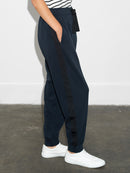 Wren Side Trim Tie Waist Trouser - Navy/black