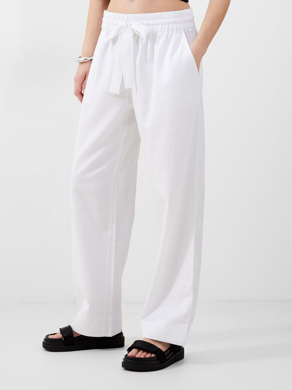 Bodie Blend Trouser - Linen White