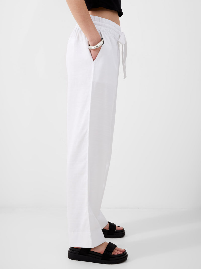 Bodie Blend Trouser - Linen White