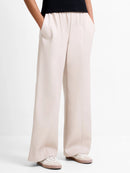 Tasher Wide Leg PU Trouser - Taupe Grey