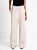 Tasher Wide Leg PU Trouser - Taupe Grey