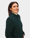 Short Mandarin Coat - Bottle Green