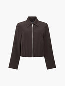 Suiting Blousson Jacket - Moch Brwn/porc Crm