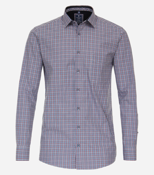 Comfort Fit Check Shirt - Blue