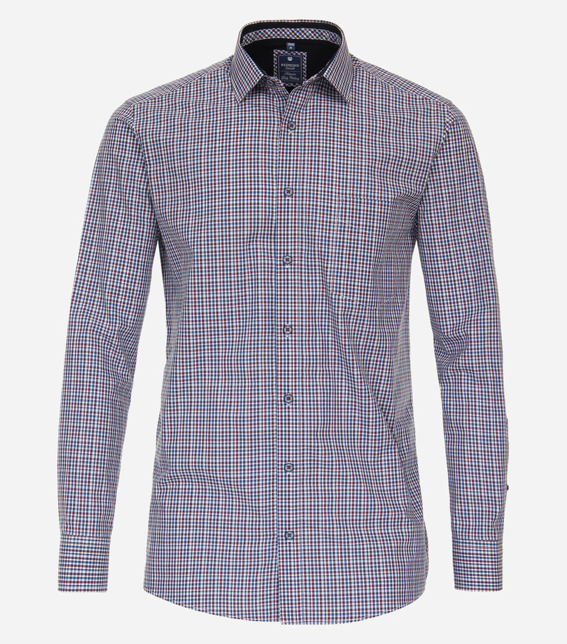 Comfort Fit Check Shirt - Blue