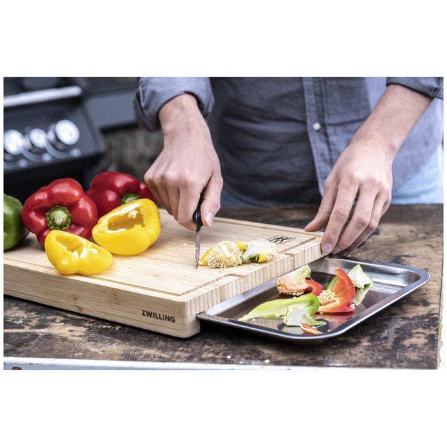 Bamboo Chopping Board with Drip Tray 39x30CM