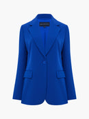 Single Breasted Blazer - Cobalt Blue