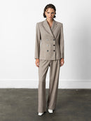 Chester Check Cinched Blazer - Brown Multi