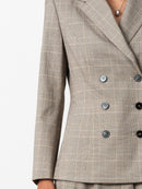 Chester Check Cinched Blazer - Brown Multi