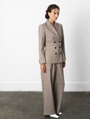 Chester Check Cinched Blazer - Brown Multi