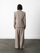 Chester Check Cinched Blazer - Brown Multi