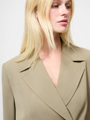 Vinnie Tailored Cropped Jacket - Washed Khaki
