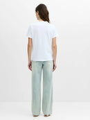 Noughts And Kisses T Shirt - Linen White/red