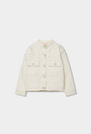 Boboli Stretch Twill Jacket - Off White