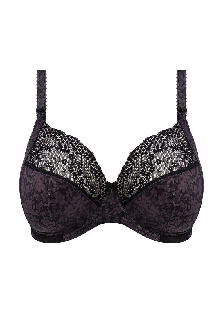 Lucie Underwire Plunge Bra - Black