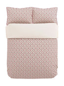 Ribbon Lattice 100% Cotton Duvet Cover Set - Mulberry