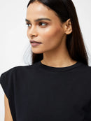 Rallie Shoulder Pad Tank Top - Black