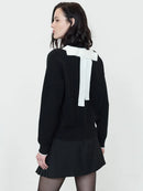 Davan Bow Aplique Jumper - Black/porcelain Cream