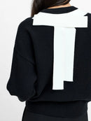 Davan Bow Aplique Jumper - Black/porcelain Cream