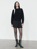 Davan Bow Aplique Jumper - Black/porcelain Cream