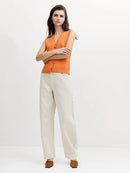 Missy Knit Waistcoat - Saffron Orange