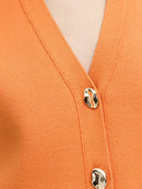Missy Knit Waistcoat - Saffron Orange