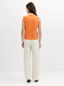 Missy Knit Waistcoat - Saffron Orange