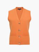 Missy Knit Waistcoat - Saffron Orange
