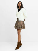 Kittle Bobble Scarf Tie Top - Porcelain Cream
