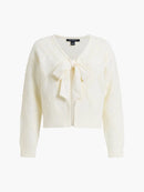 Kittle Bobble Scarf Tie Top - Porcelain Cream