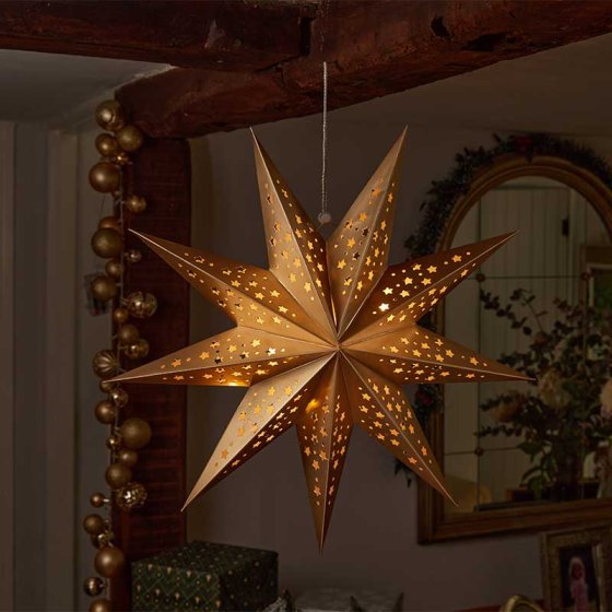 InLit Origami Star 50cm - Gold