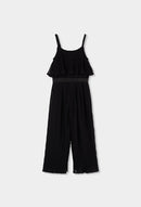 Gauze Jumpsuit - Black